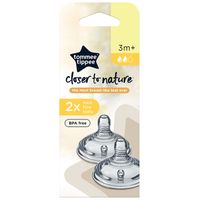 Tommee Tippee Closer To Nature Medium Flow Teat - 3M+